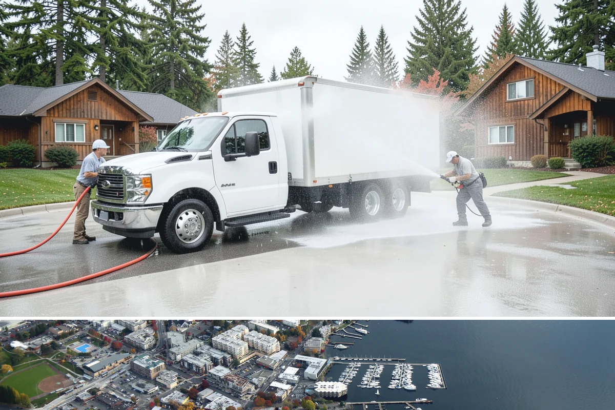 Limestone Cleaning in Kirkland, King County, WA - Dry summer weather is safest, because saturated limestone is even more delicate and slower to recover after cleaning.
