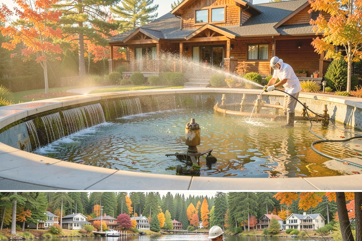 Limestone Cleaning in La Conner, Skagit County, WA - Dry summer weather is safest, because saturated limestone is even more delicate and slower to recover after cleaning.