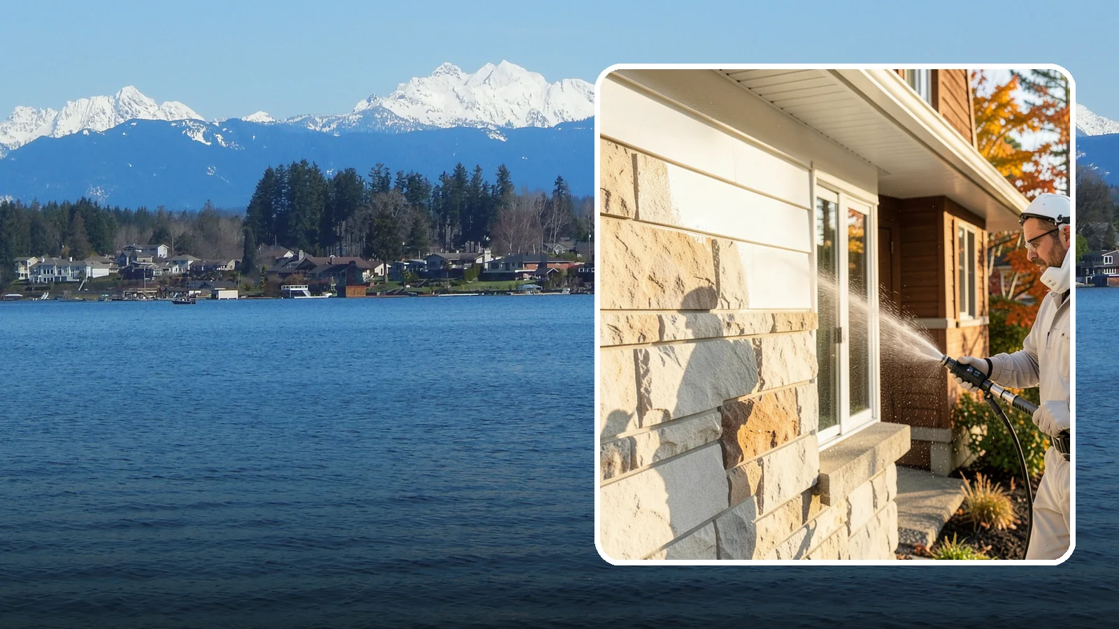 Limestone Cleaning in Lake Stevens, Snohomish County, WA - Clean soft, acid-sensitive limestone with neutral chemistry that avoids etching the delicate surface.