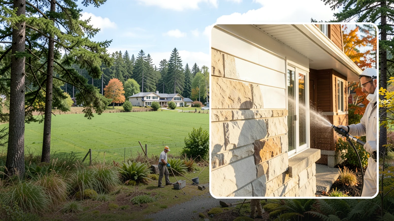 Limestone Cleaning in Lyman, Skagit County, WA - Clean soft, acid-sensitive limestone with neutral chemistry that avoids etching the delicate surface.