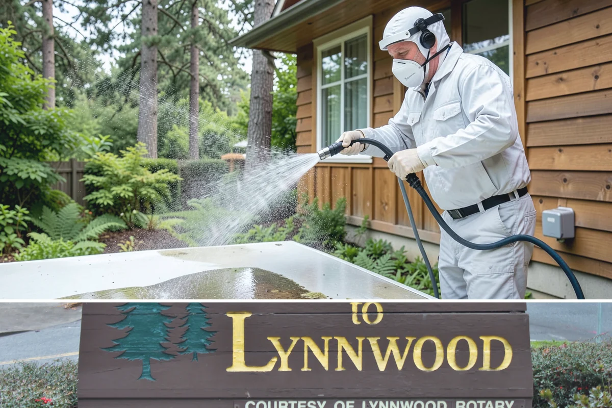 Limestone Cleaning in Lynnwood, Snohomish County, WA - Dry summer weather is safest, because saturated limestone is even more delicate and slower to recover after cleaning.