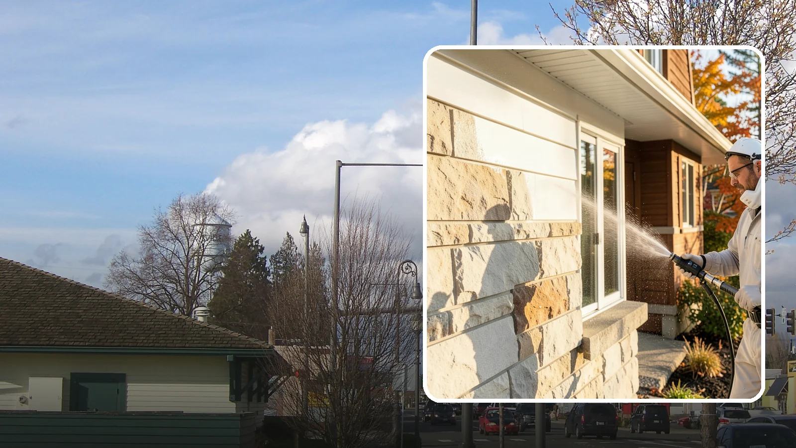 Limestone Cleaning in Marysville, Snohomish County, WA - Clean soft, acid-sensitive limestone with neutral chemistry that avoids etching the delicate surface.