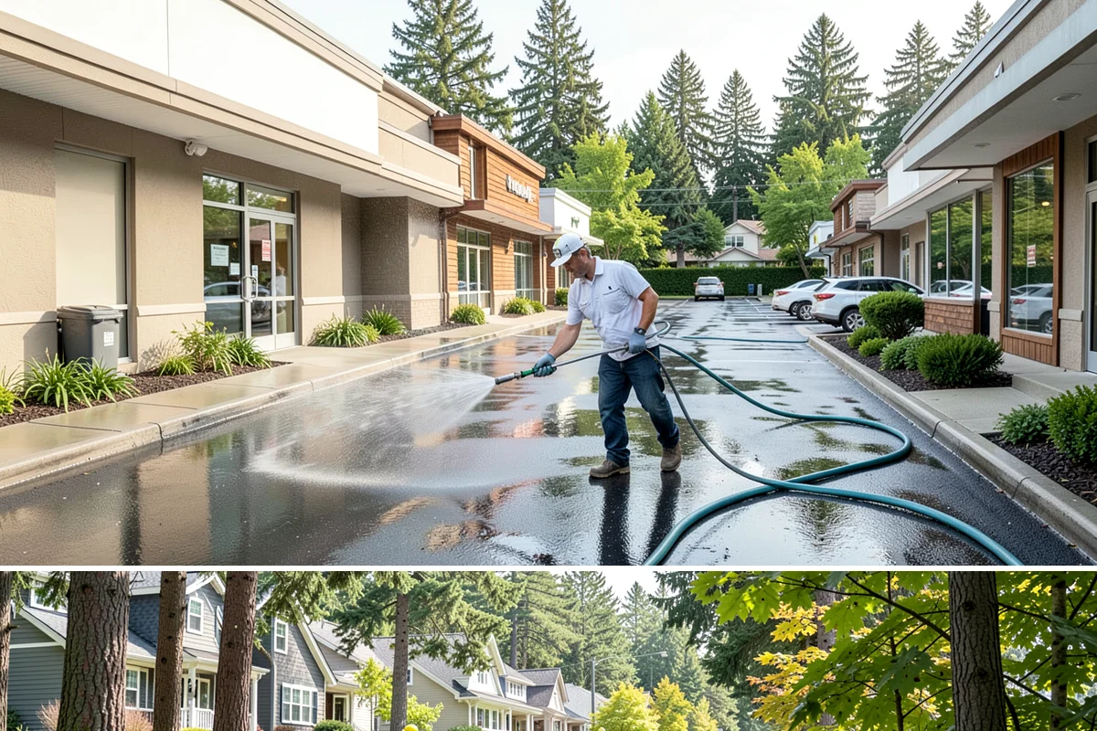 Limestone Cleaning in Normandy Park, King County, WA - Dry summer weather is safest, because saturated limestone is even more delicate and slower to recover after cleaning.