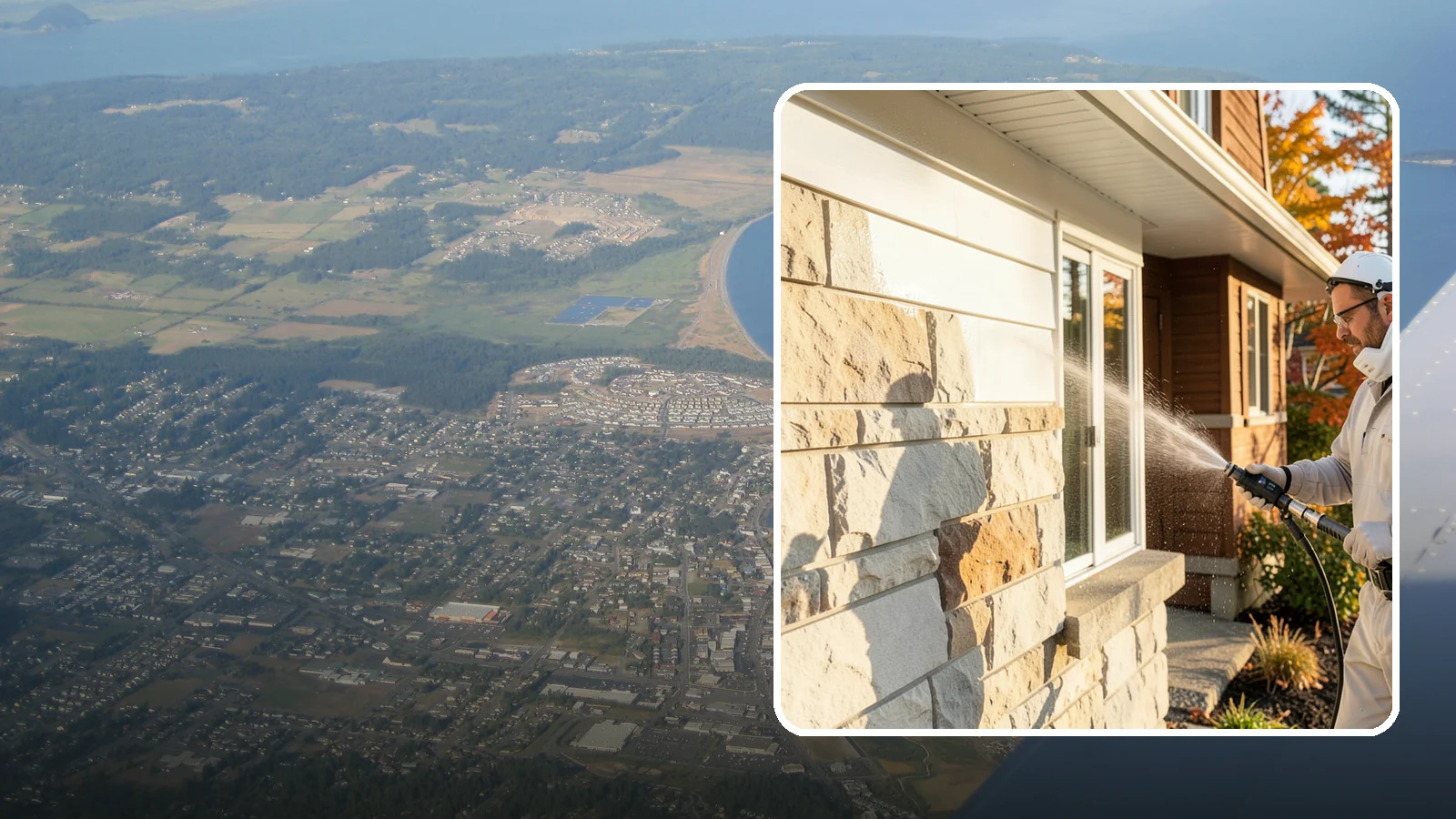 Limestone Cleaning in Oak Harbor, Island County, WA - Clean soft, acid-sensitive limestone with neutral chemistry that avoids etching the delicate surface.