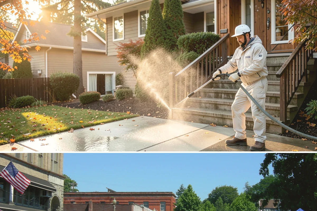 Limestone Cleaning in Snohomish, Snohomish County, WA - Dry summer weather is safest, because saturated limestone is even more delicate and slower to recover after cleaning.