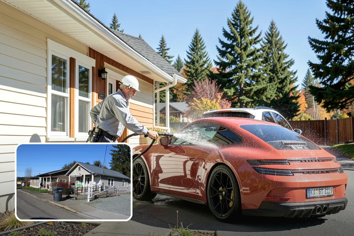 Limestone Cleaning in South Prairie, Pierce County, WA - Avoids the etching that acids cause on calcareous stone