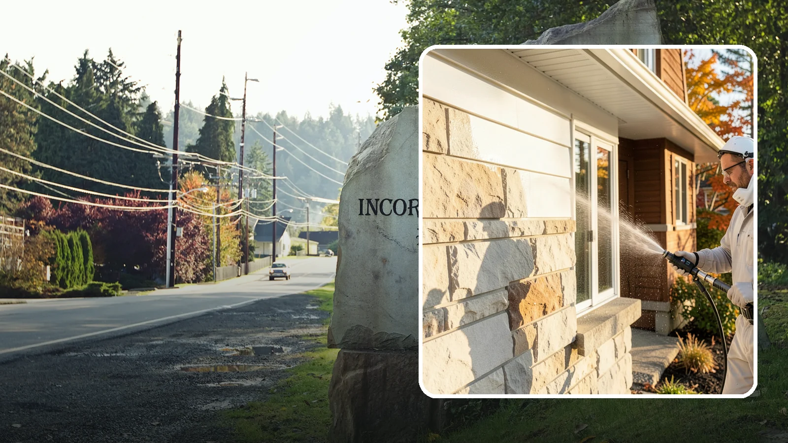 Limestone Cleaning in Wilkeson, Pierce County, WA - Clean soft, acid-sensitive limestone with neutral chemistry that avoids etching the delicate surface.