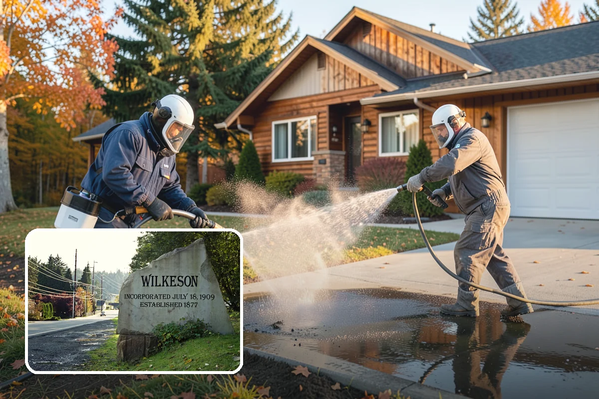 Limestone Cleaning in Wilkeson, Pierce County, WA - Avoids the etching that acids cause on calcareous stone