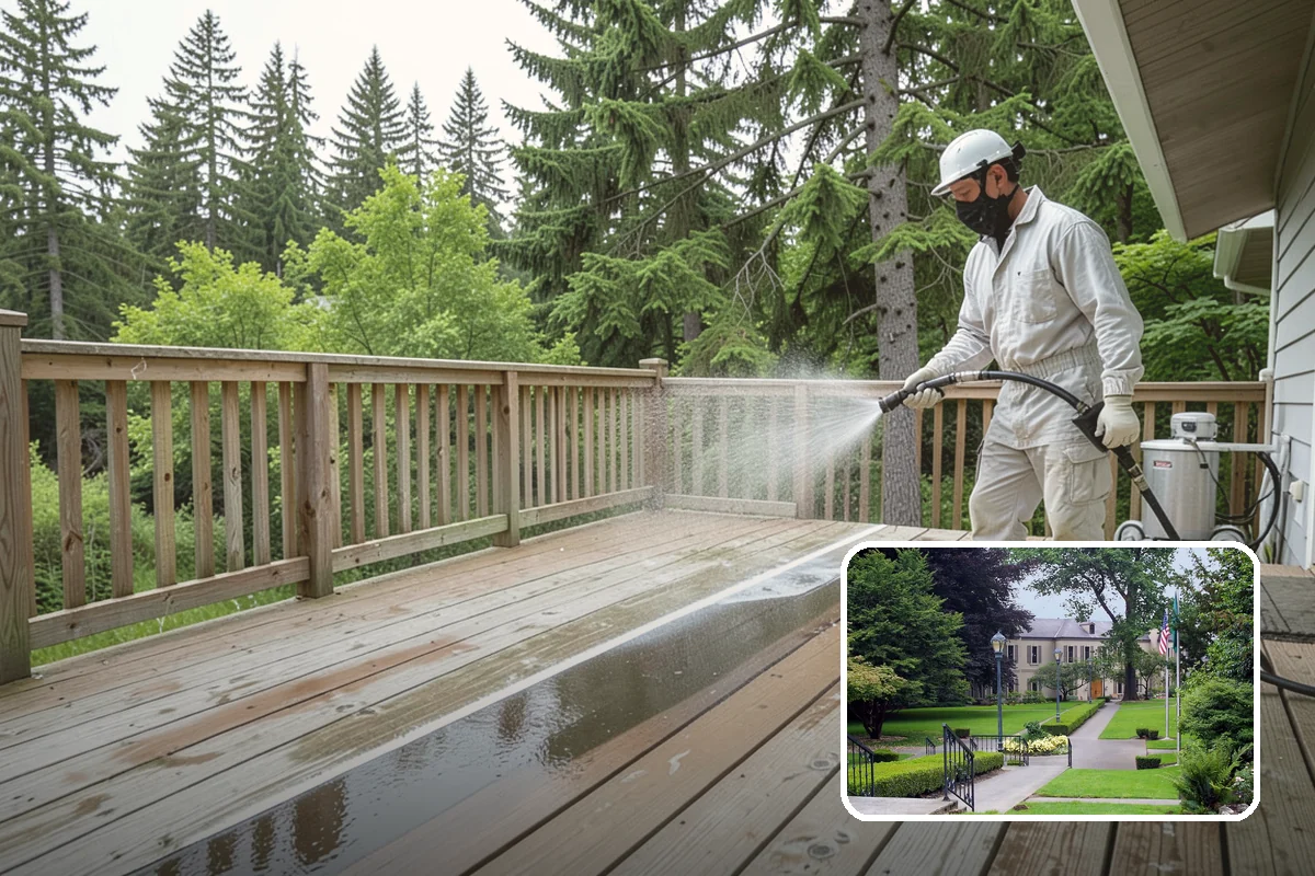 Limestone Cleaning in Woodinville, King County, WA - Avoids the etching that acids cause on calcareous stone