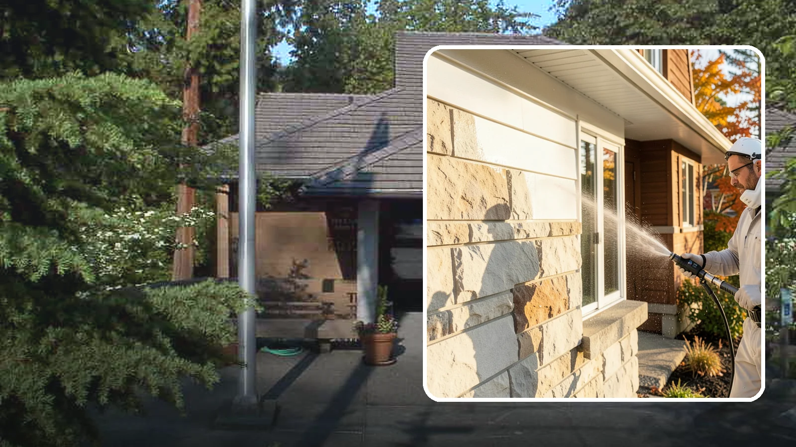 Limestone Cleaning in Yarrow Point, King County, WA - Clean soft, acid-sensitive limestone with neutral chemistry that avoids etching the delicate surface.