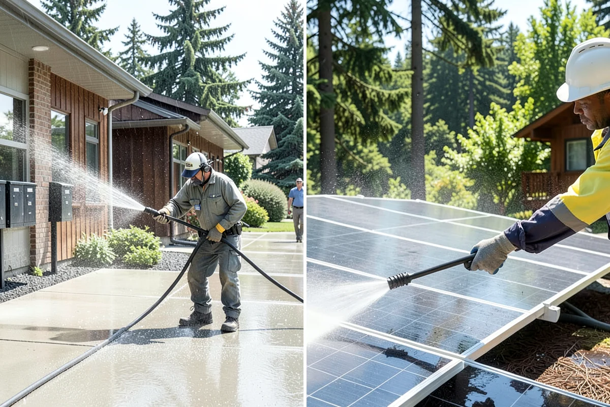 Loading Dock Cleaning in Fircrest, Pierce County, WA - Sweep debris and note spill or stain locations