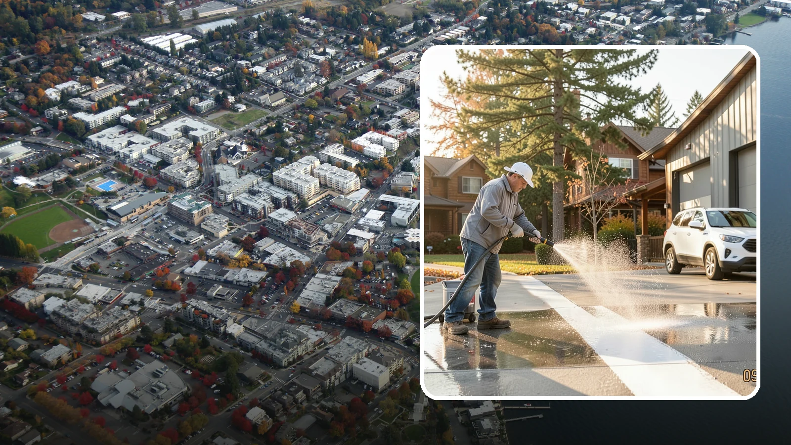 Loading Dock Cleaning in Kirkland, King County, WA - We clean loading docks at Washington warehouses and stores to clear grease, tire marks, and slip hazards from busy work zones.