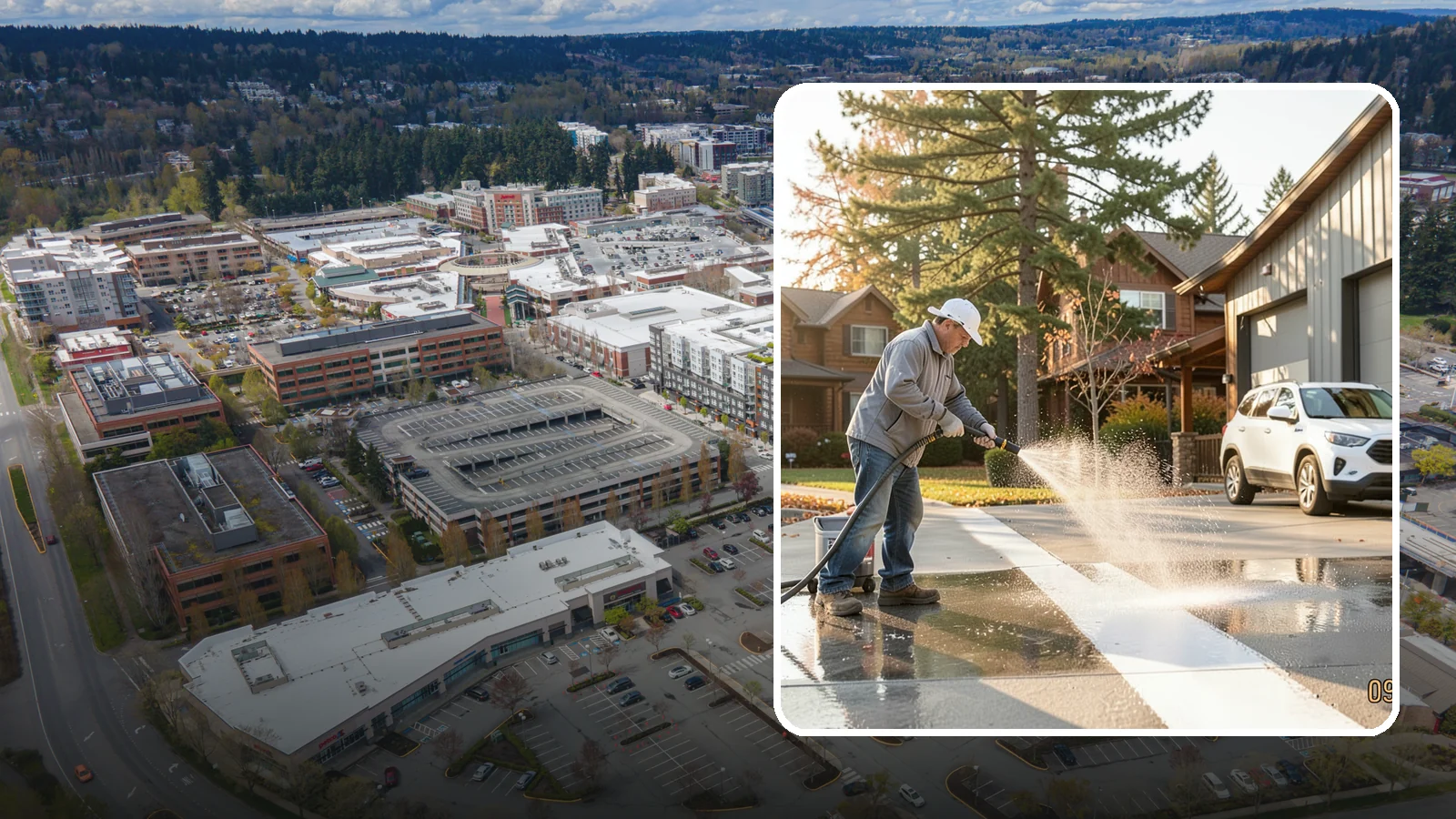 Loading Dock Cleaning in Redmond, King County, WA - We clean loading docks at Washington warehouses and stores to clear grease, tire marks, and slip hazards from busy work zones.