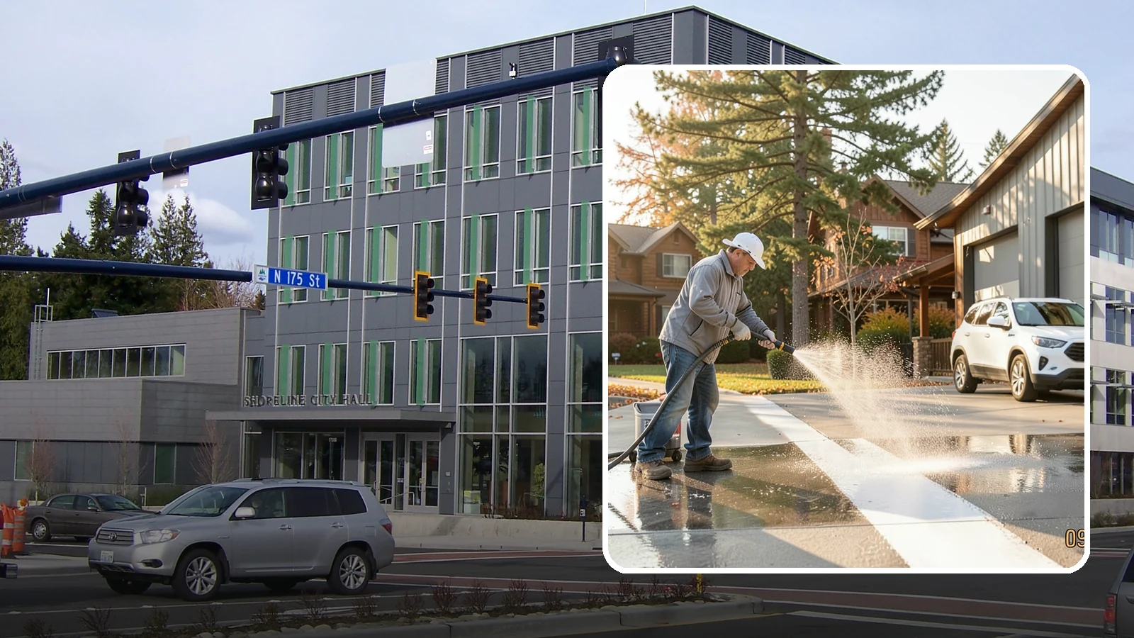 Loading Dock Cleaning in Shoreline, King County, WA - We clean loading docks at Washington warehouses and stores to clear grease, tire marks, and slip hazards from busy work zones.