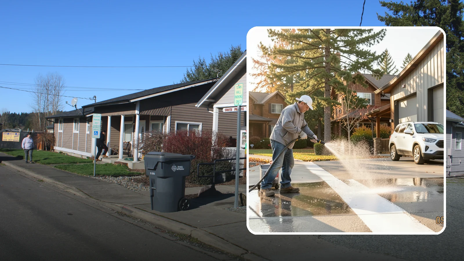 Loading Dock Cleaning in South Prairie, Pierce County, WA - We clean loading docks at Washington warehouses and stores to clear grease, tire marks, and slip hazards from busy work zones.
