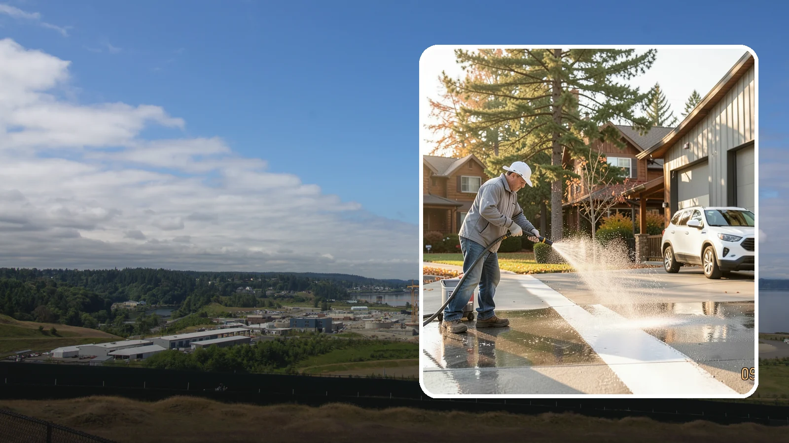 Loading Dock Cleaning in University Place, Pierce County, WA - We clean loading docks at Washington warehouses and stores to clear grease, tire marks, and slip hazards from busy work zones.
