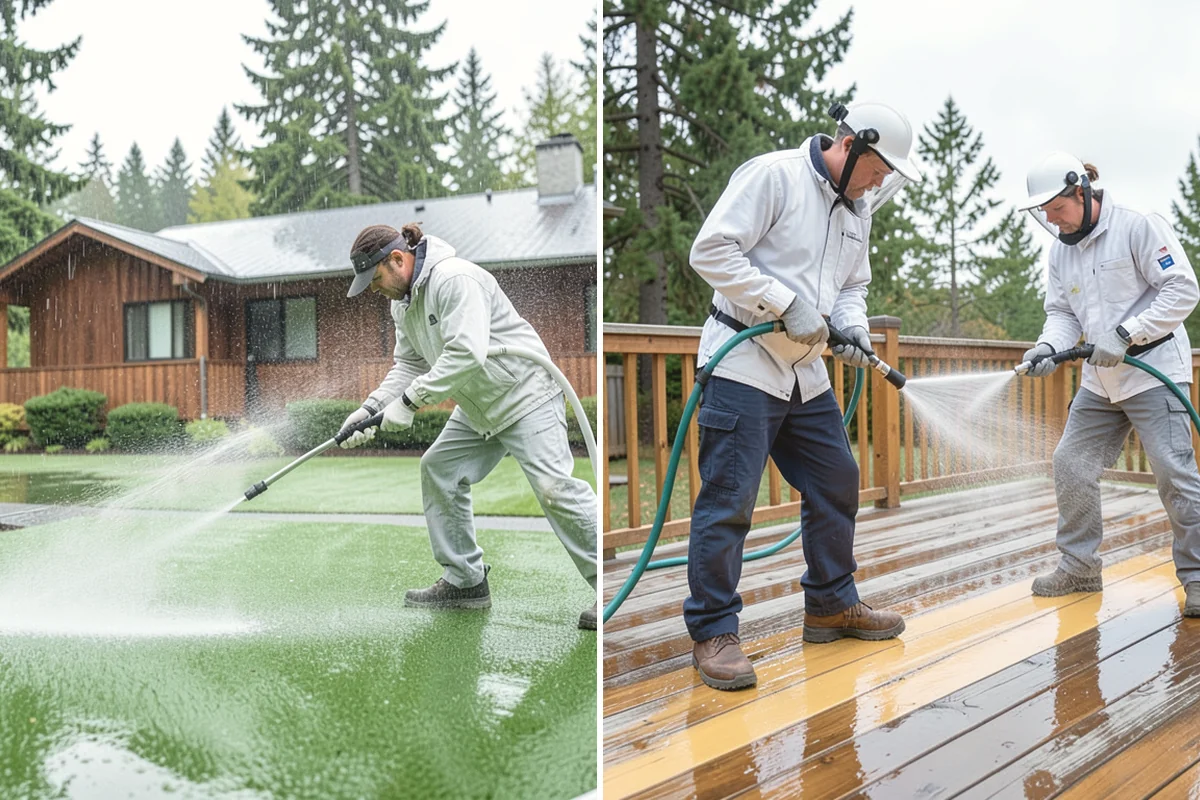 Log Home Washing in Anacortes, Skagit County, WA - Inspect logs, checking, and chinking for damage