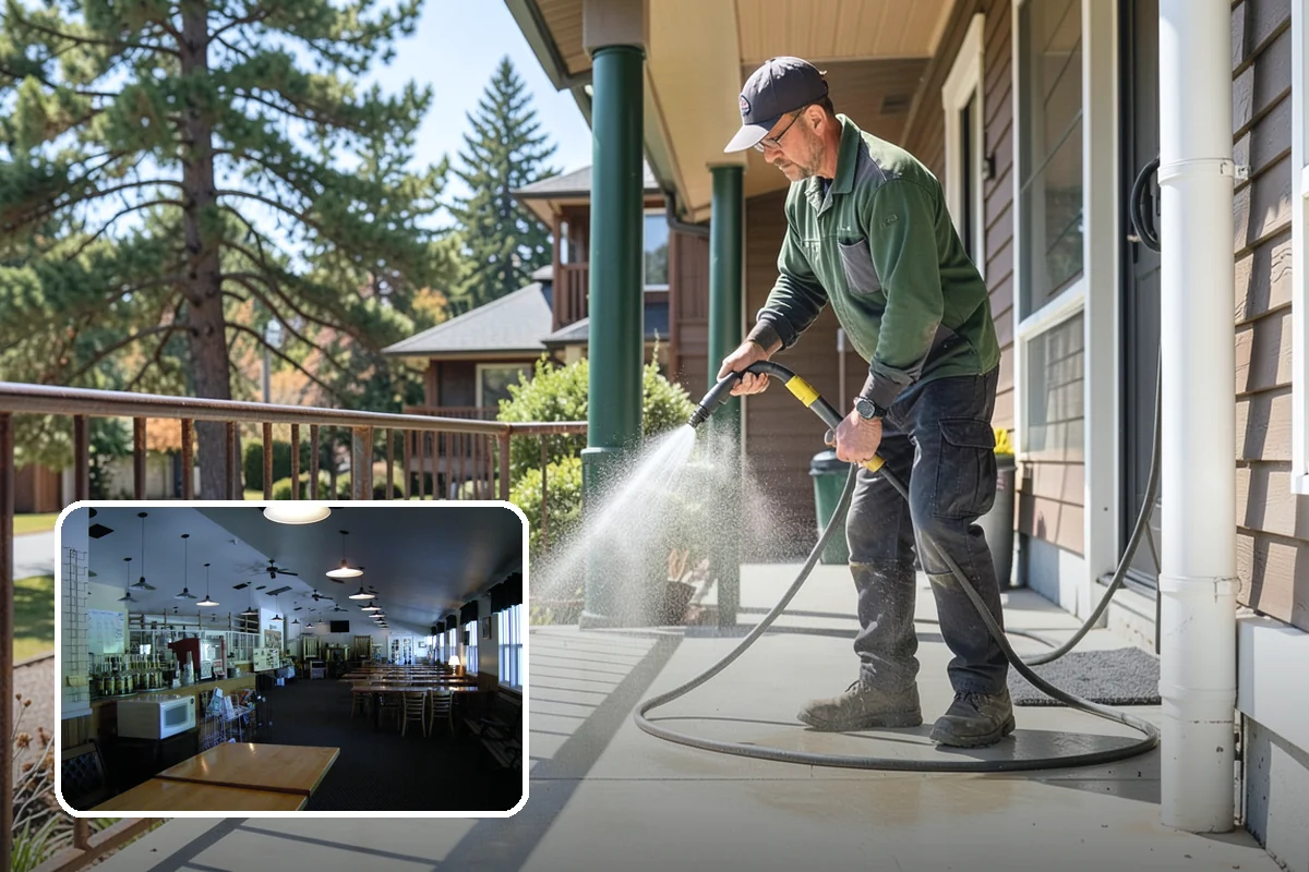 Log Home Washing in Black Diamond, King County, WA - Cleans deep grooves, checks, and chinking safely