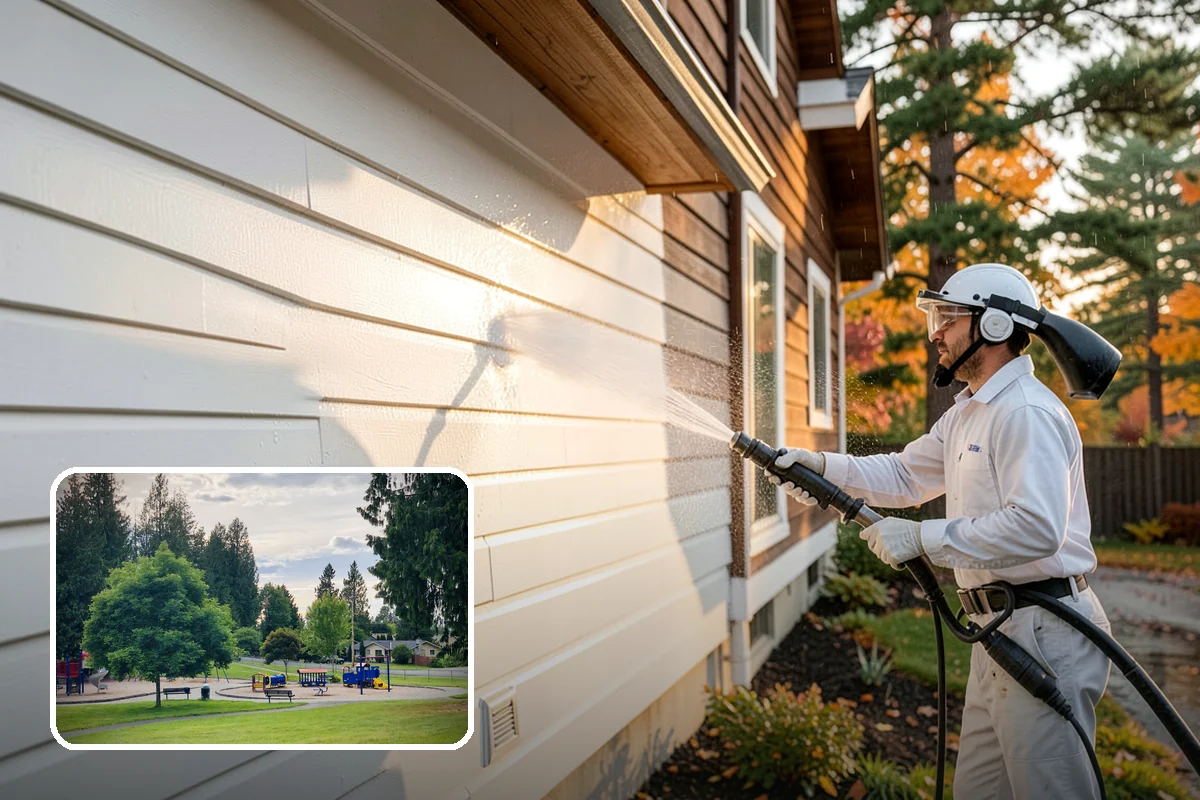Log Home Washing in Bonney Lake, Pierce County, WA - Cleans deep grooves, checks, and chinking safely