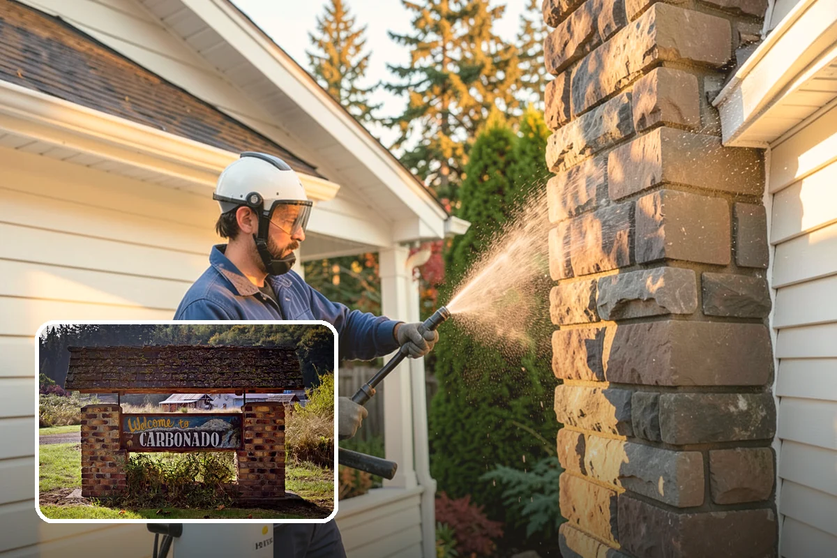 Log Home Washing in Carbonado, Pierce County, WA - Cleans deep grooves, checks, and chinking safely