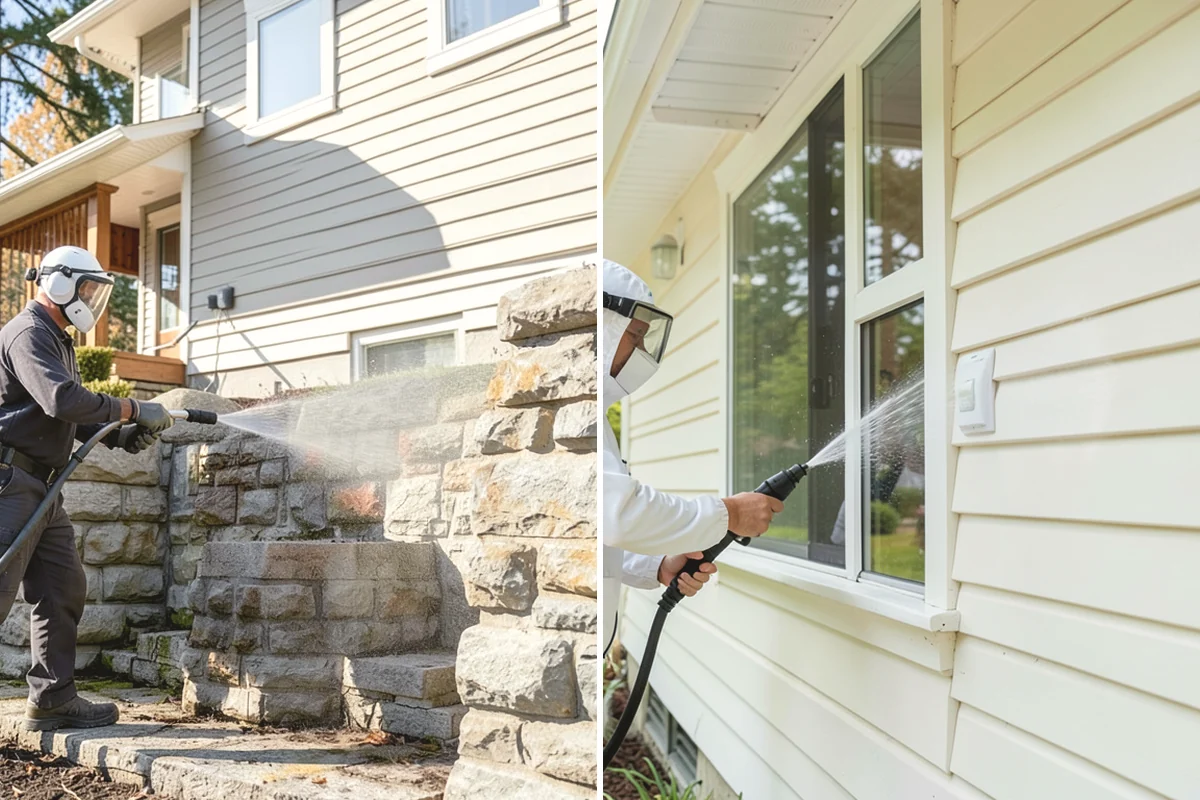 Log Home Washing in Carbonado, Pierce County, WA - Inspect logs, checking, and chinking for damage