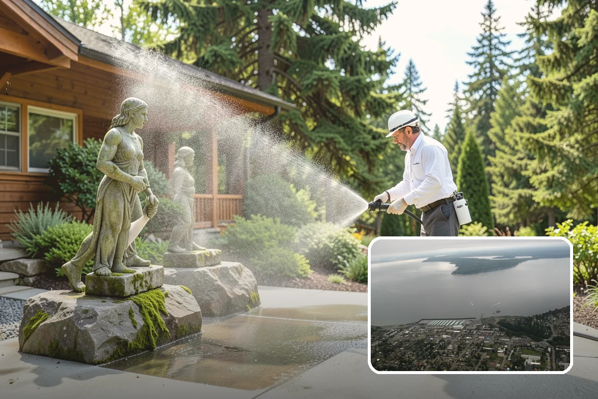 Log Home Washing in Des Moines, King County, WA - Cleans deep grooves, checks, and chinking safely