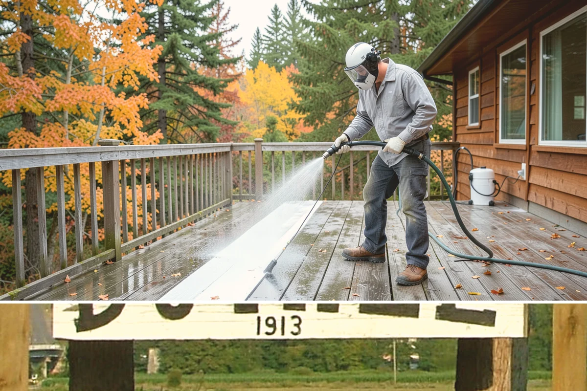 Log Home Washing in Duvall, King County, WA - Plan for the dry summer season so the logs and joints dry completely before any finish is reapplied.