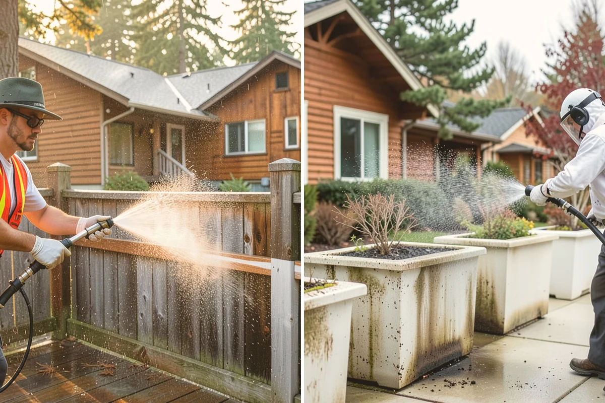 Log Home Washing in Eatonville, Pierce County, WA - Inspect logs, checking, and chinking for damage