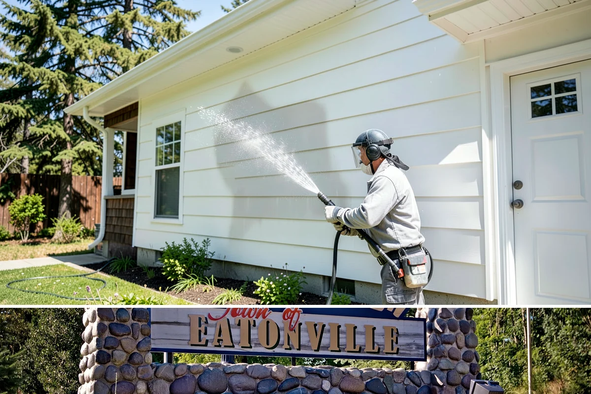 Log Home Washing in Eatonville, Pierce County, WA - Plan for the dry summer season so the logs and joints dry completely before any finish is reapplied.