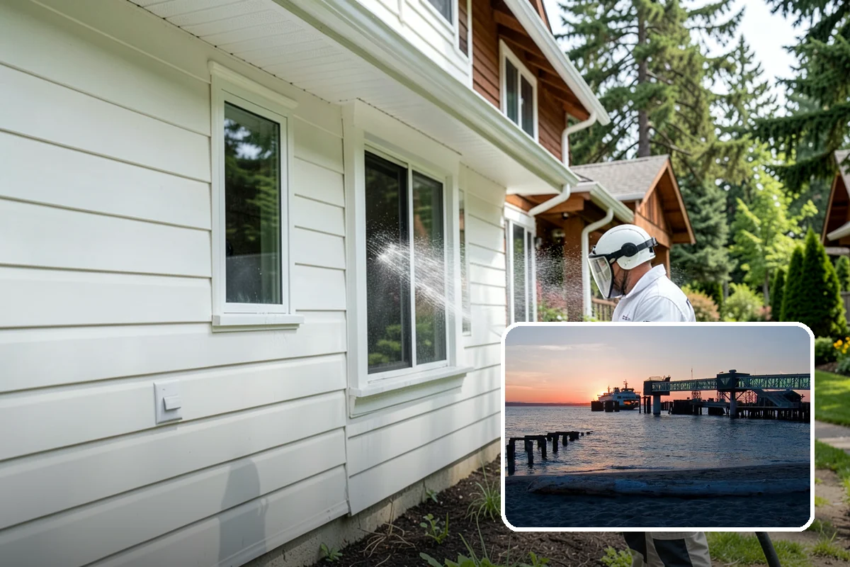 Log Home Washing in Edmonds, Snohomish County, WA - Cleans deep grooves, checks, and chinking safely