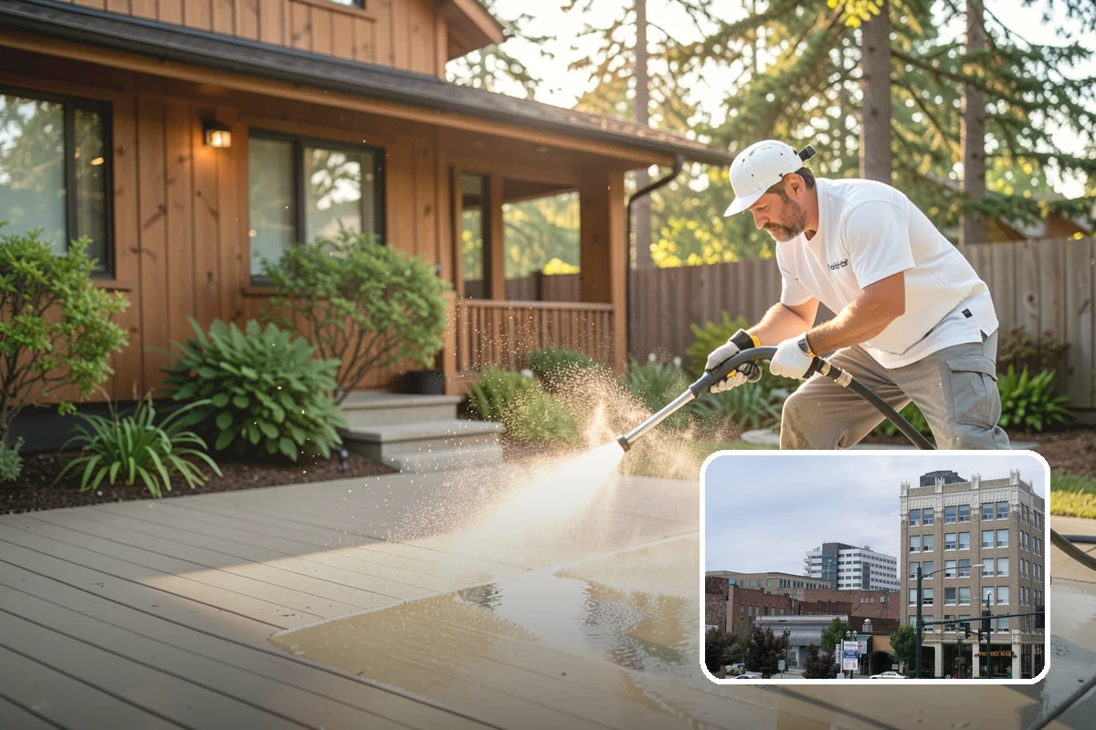 Log Home Washing in Everett, Snohomish County, WA - Cleans deep grooves, checks, and chinking safely