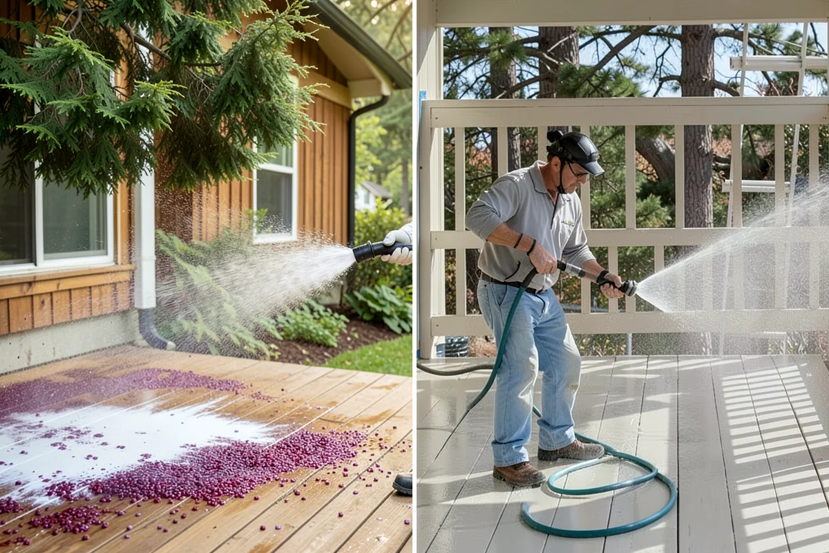 Log Home Washing in Everett, Snohomish County, WA - Inspect logs, checking, and chinking for damage