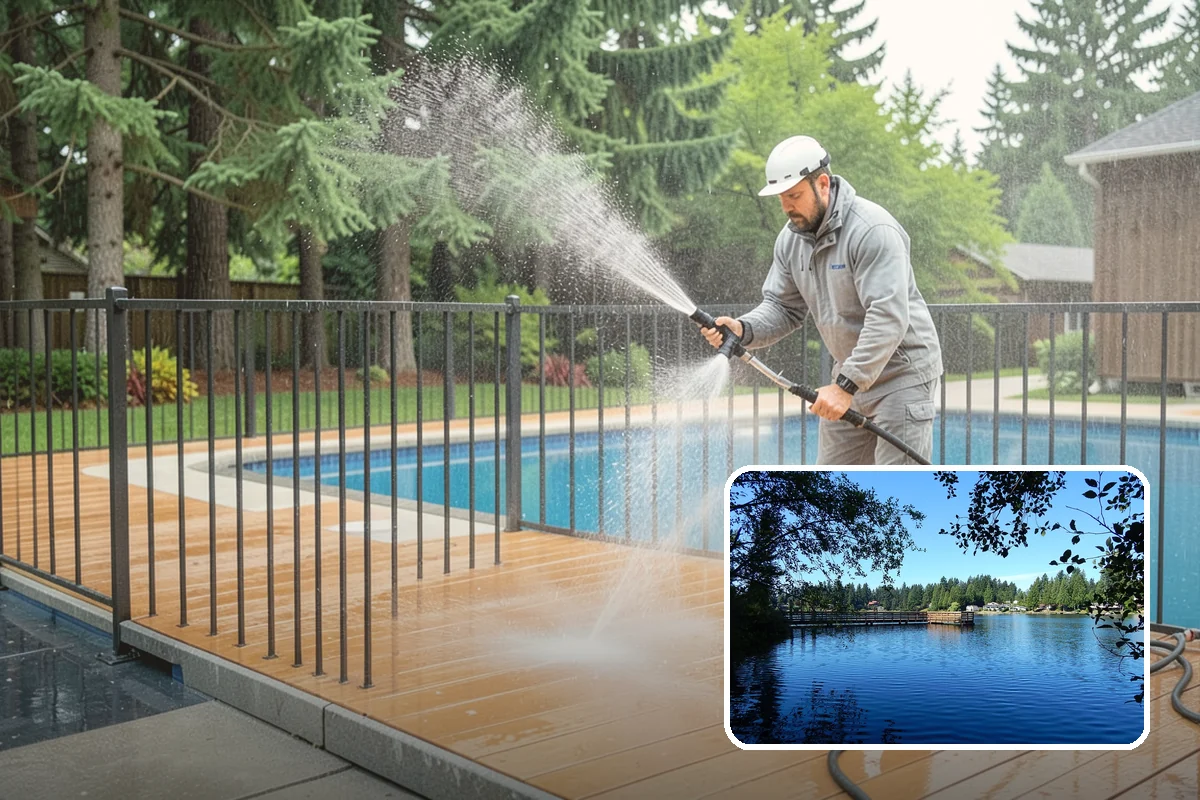 Log Home Washing in Federal Way, King County, WA - Cleans deep grooves, checks, and chinking safely