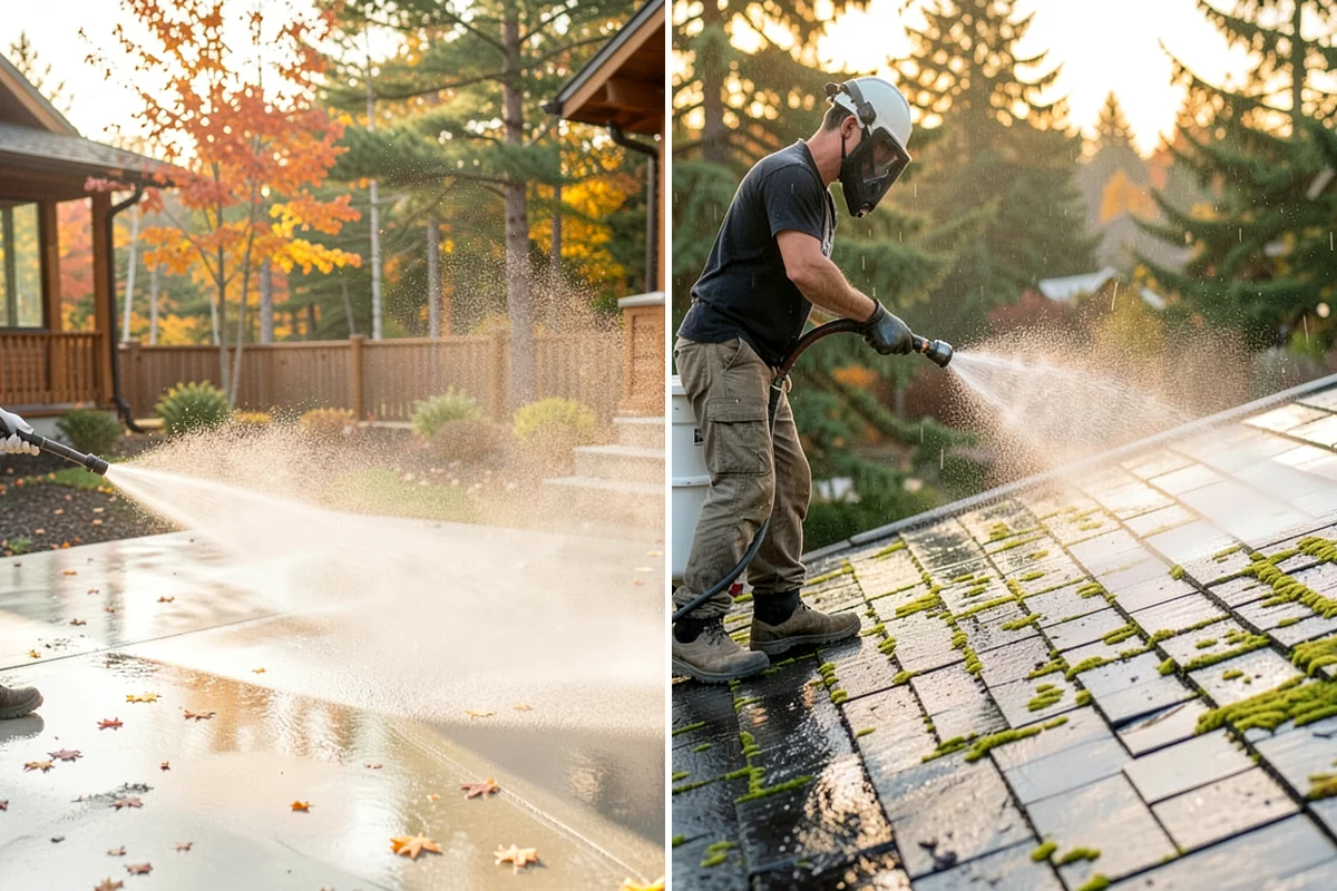 Log Home Washing in Federal Way, King County, WA - Inspect logs, checking, and chinking for damage