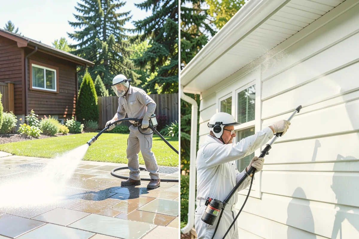 Log Home Washing in Fife, Pierce County, WA - Inspect logs, checking, and chinking for damage