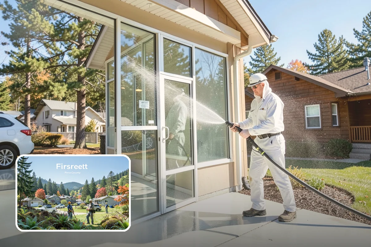 Log Home Washing in Fircrest, Pierce County, WA - Cleans deep grooves, checks, and chinking safely
