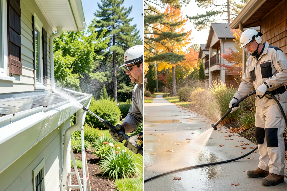 Log Home Washing in Gig Harbor, Pierce County, WA - Inspect logs, checking, and chinking for damage