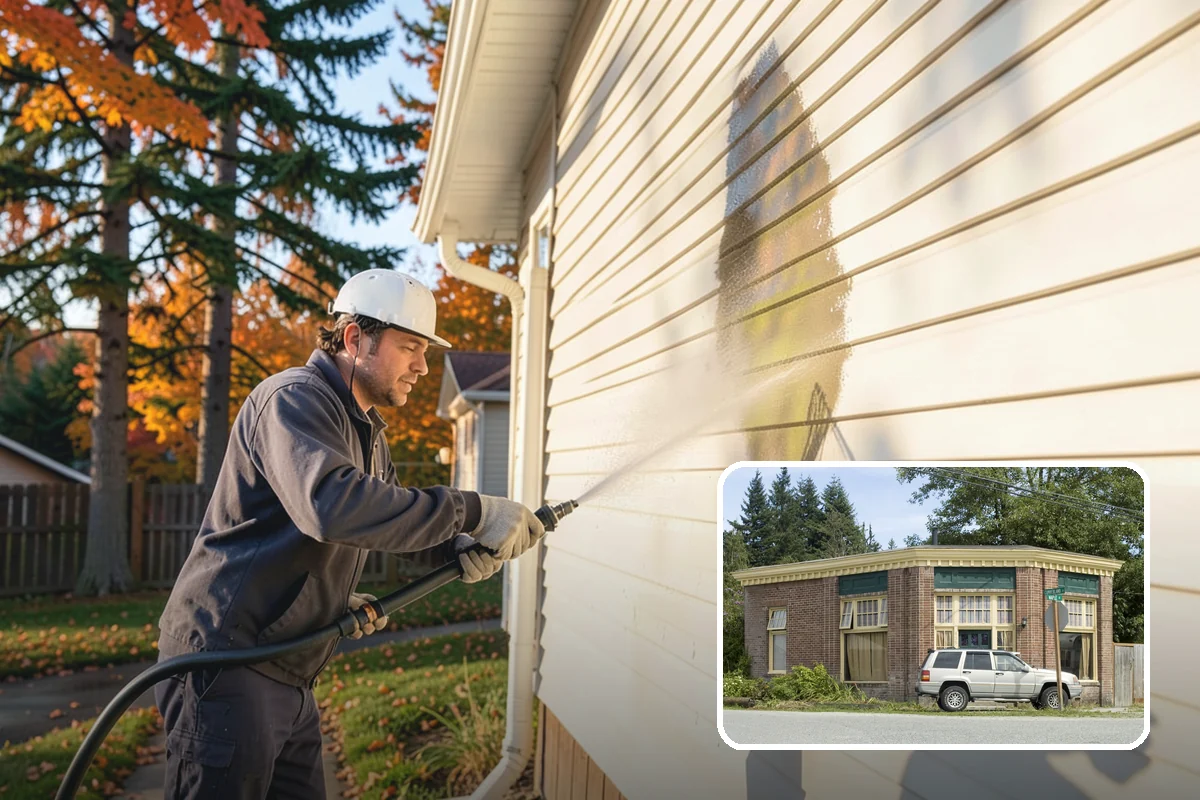 Log Home Washing in Hamilton, Skagit County, WA - Cleans deep grooves, checks, and chinking safely