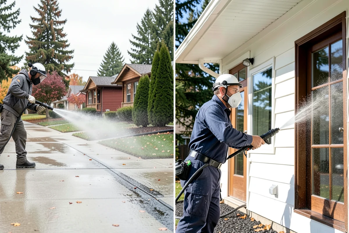 Log Home Washing in Hunts Point, King County, WA - Inspect logs, checking, and chinking for damage