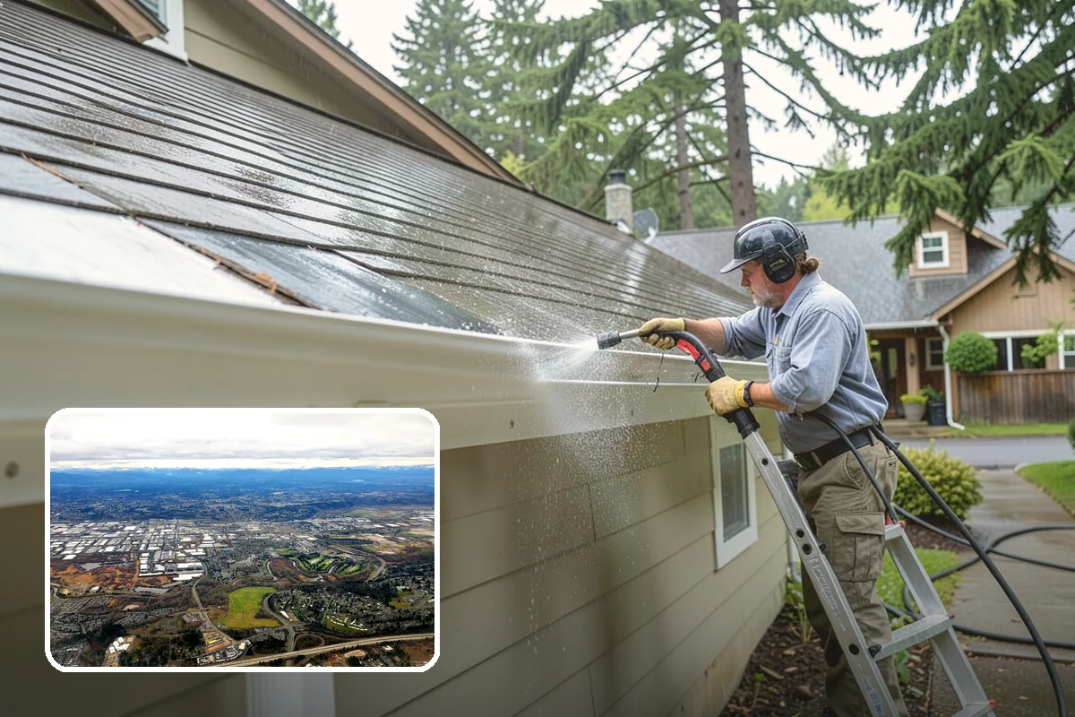 Log Home Washing in Kent, King County, WA - Cleans deep grooves, checks, and chinking safely