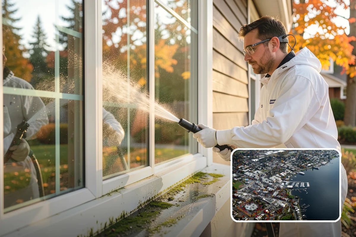 Log Home Washing in Kirkland, King County, WA - Cleans deep grooves, checks, and chinking safely
