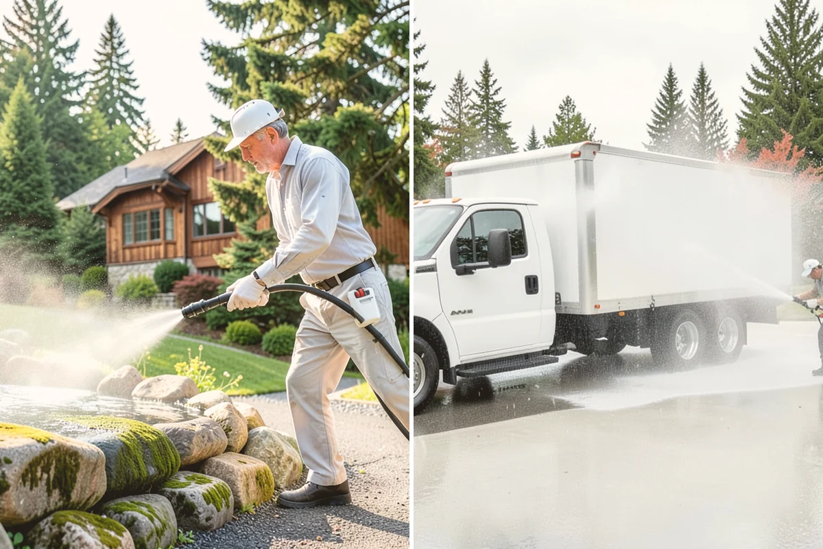 Log Home Washing in Kirkland, King County, WA - Inspect logs, checking, and chinking for damage