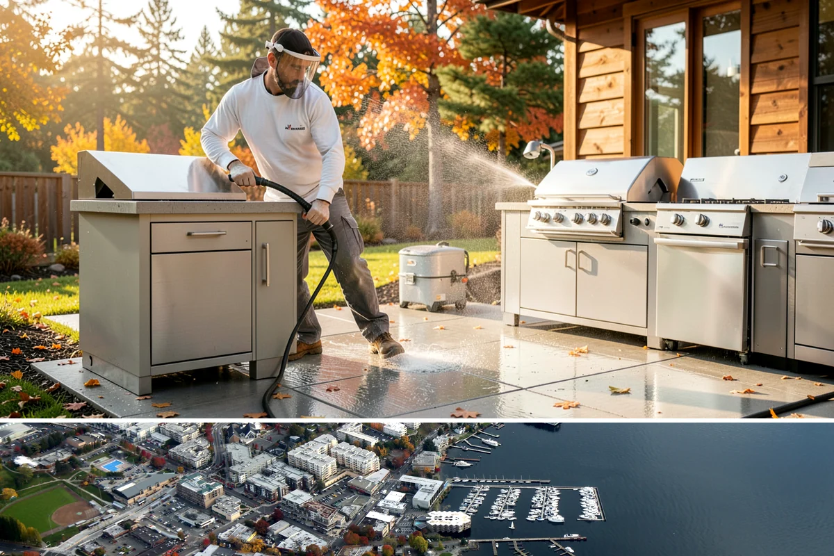 Log Home Washing in Kirkland, King County, WA - Plan for the dry summer season so the logs and joints dry completely before any finish is reapplied.