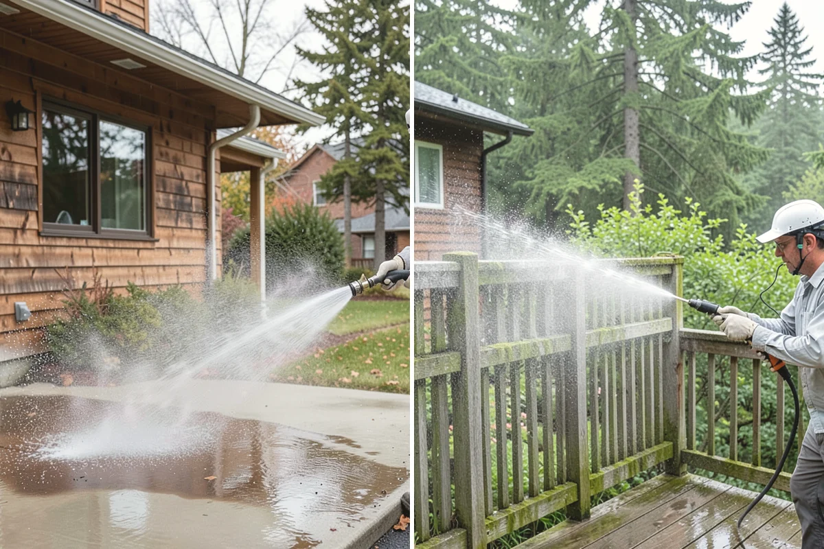 Log Home Washing in La Conner, Skagit County, WA - Inspect logs, checking, and chinking for damage