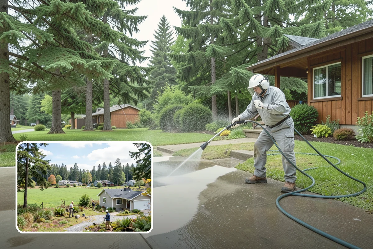 Log Home Washing in Lyman, Skagit County, WA - Cleans deep grooves, checks, and chinking safely