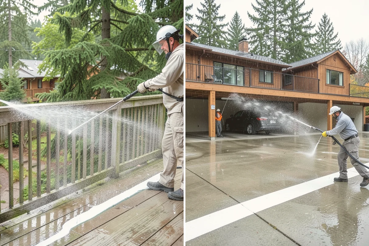 Log Home Washing in Lynnwood, Snohomish County, WA - Inspect logs, checking, and chinking for damage