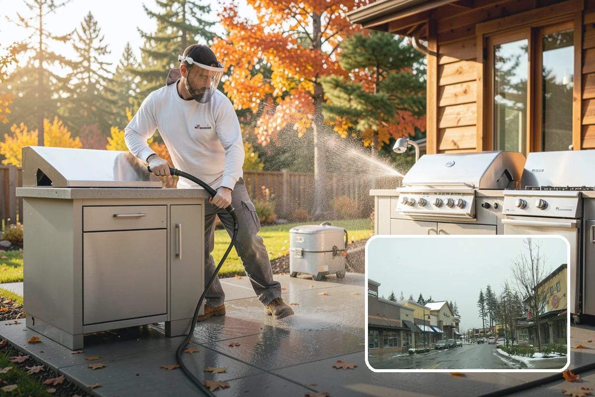 Log Home Washing in Mill Creek, Snohomish County, WA - Cleans deep grooves, checks, and chinking safely