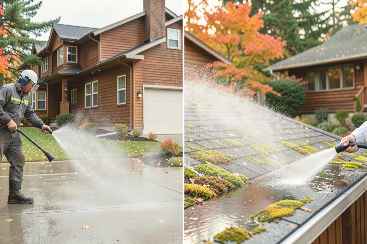 Log Home Washing in Milton, King County, WA - Inspect logs, checking, and chinking for damage