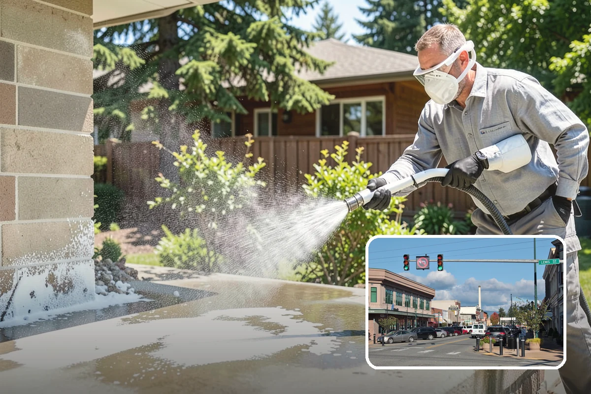 Log Home Washing in Monroe, Snohomish County, WA - Cleans deep grooves, checks, and chinking safely