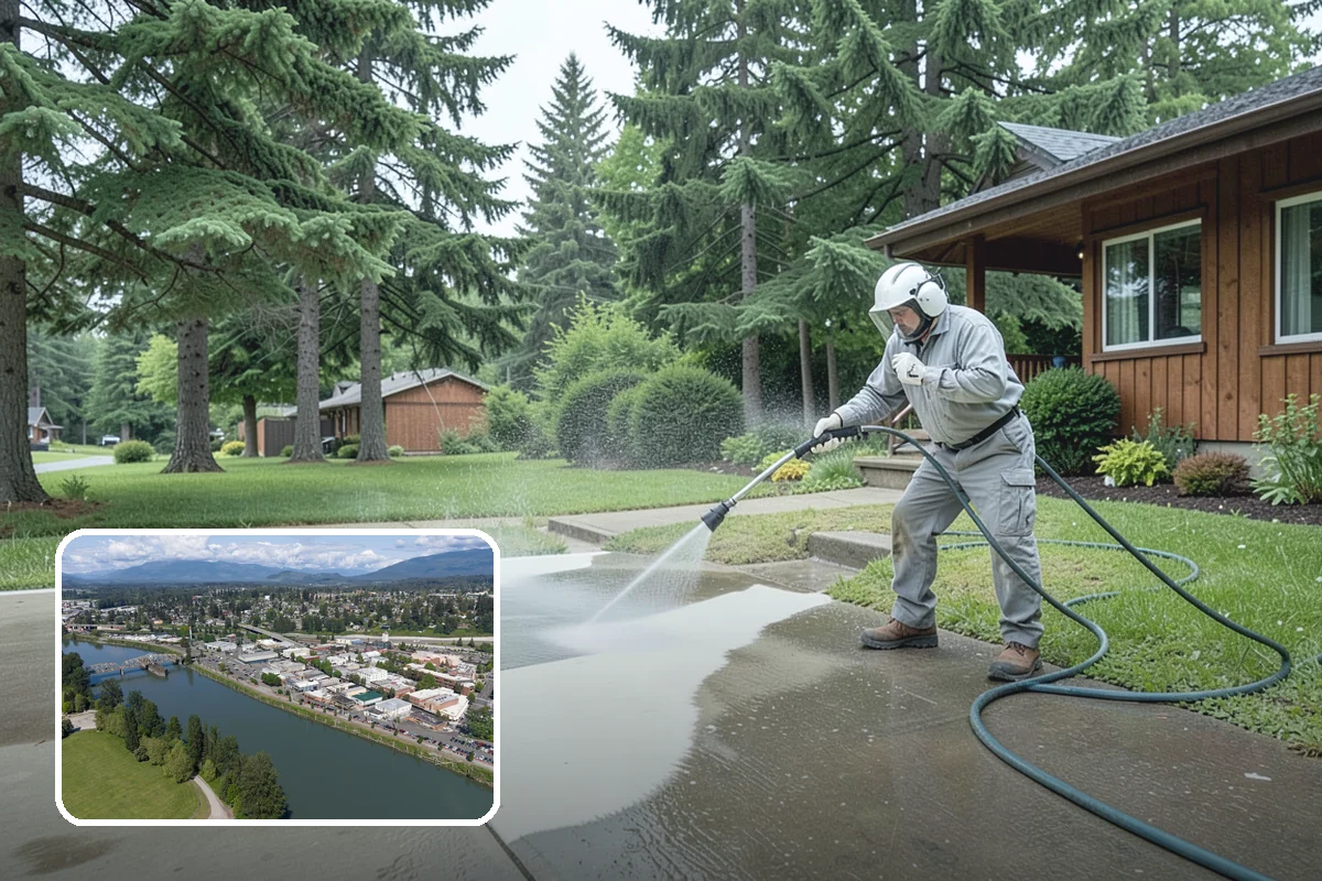 Log Home Washing in Mount Vernon, Skagit County, WA - Cleans deep grooves, checks, and chinking safely
